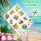 96 PCS Hawaiian Luau Pre-Cut Temporary Tattoos for Kids Party Supplies